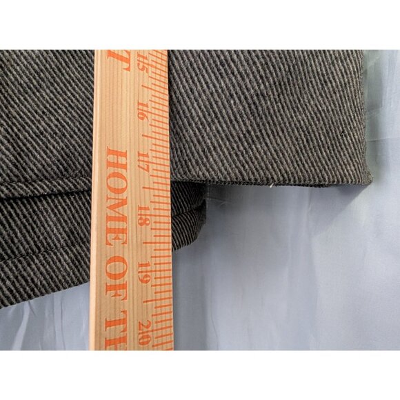 Hugo Boss Mens 44R Colbert Wool Blend Field Jacket Grey Tweed Epaulets - Picture 7 of 13
